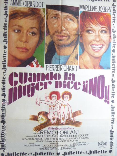 Cine: CARTEL DE CINE- MOVIE POSTER. CUANDO LA MUJER DICE NO 100X70 CM