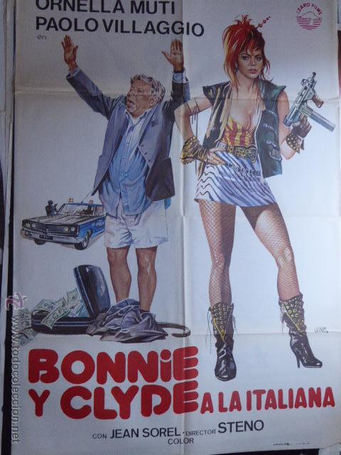 Cine: CARTEL DE CINE- MOVIE POSTER. BONNIE Y CLYDE A LA ITALIANA. 100X70 CM