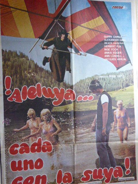 Cine: CARTEL DE CINE- MOVIE POSTER. ALELUYA CADA UNO CON LA SUYA. 100X70 CM