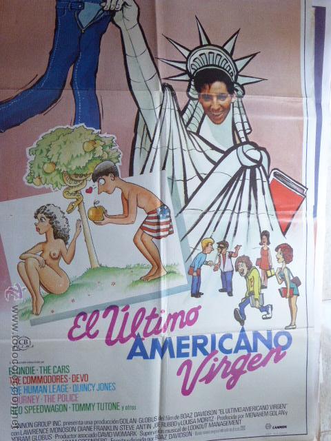 Cinema: CARTEL DE CINE- MOVIE POSTER. EL ULTIMO AMERICANO VIRGEN. 100X70 CM