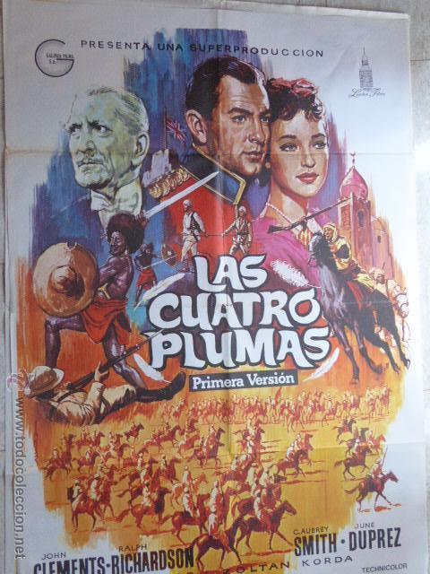 Cinema: CARTEL DE CINE- MOVIE POSTER. LAS CUATRO PLUMAS
