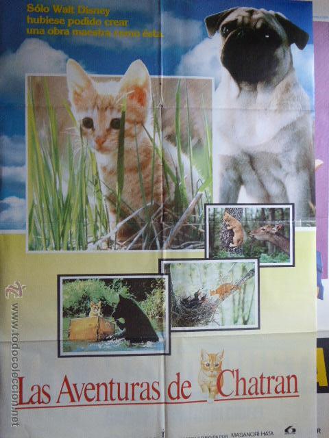 Cinema: CARTEL DE CINE- MOVIE POSTER. LAS AVENTURAS DE CHATRAN. 100X70 CM
