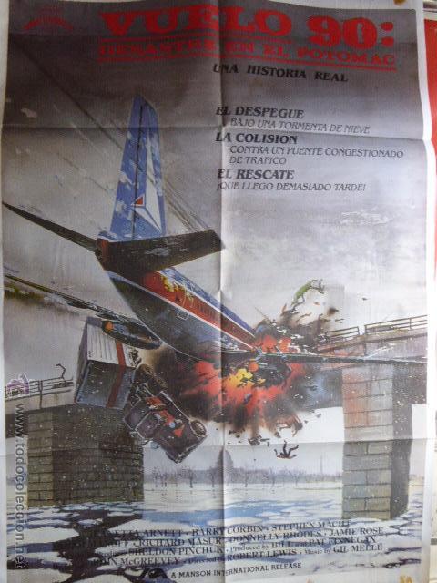 Cinema: CARTEL DE CINE- MOVIE POSTER. VUELO 90 : DESASTRE EN EL POTOMAC. 100X70 CM