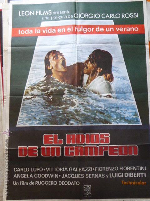 Cinema: CARTEL DE CINE- MOVIE POSTER. EL ADIOS DE UN CAMPEON. 100X70 CM.
