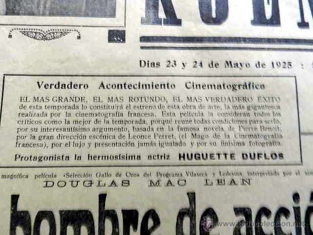Cine: KOENIGSMARK 1923 REP.1925 Huguette Duflos Jaque Catelain PROGRAMA CARTEL CINE MUDO LOCAL ORIGINAL - Foto 3 - 50464292