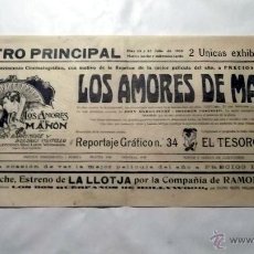 Cine: LOS AMORES DE MANON 1927 WHEN A MAN LOVES JOHN BARRYMORE DOLORES COSTELLO CINE MUDO CARTEL ORIGINAL. Lote 50465496