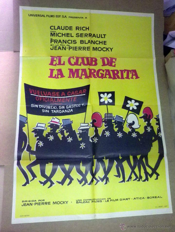 Cin&eacute;ma: ANTIGUO CARTEL ORIGINAL, CINE, EL CLUB DE LA MARGARITA, 100 x 70 cm