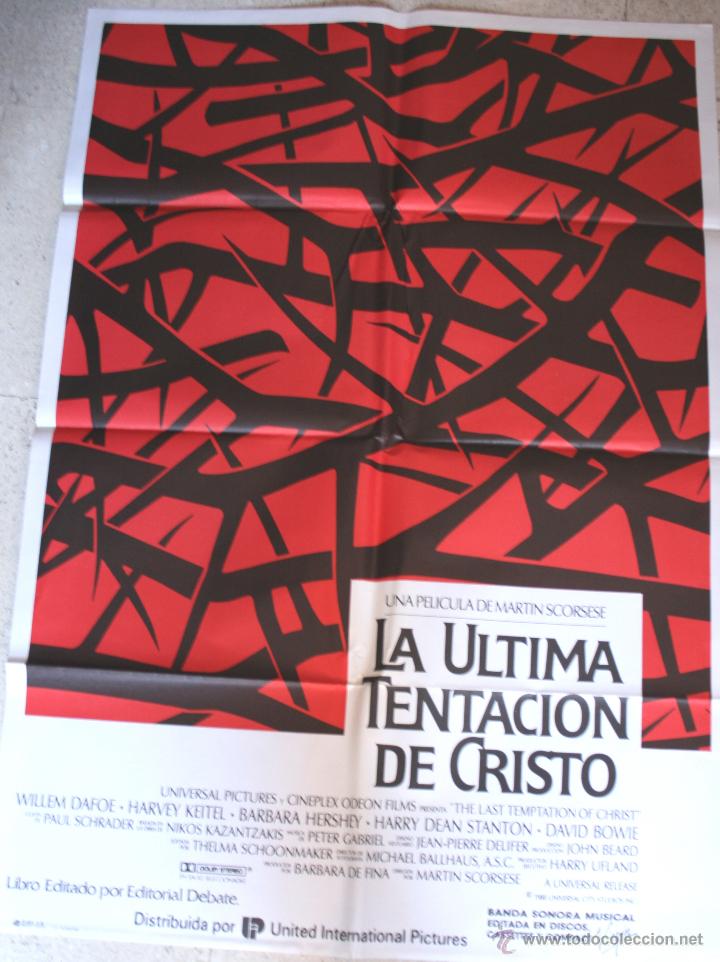 Cin&eacute;ma: LA ULTIMA TENTACI&Oacute;N DE CRISTO. CARTEL ORIGINAL. 70 X 100