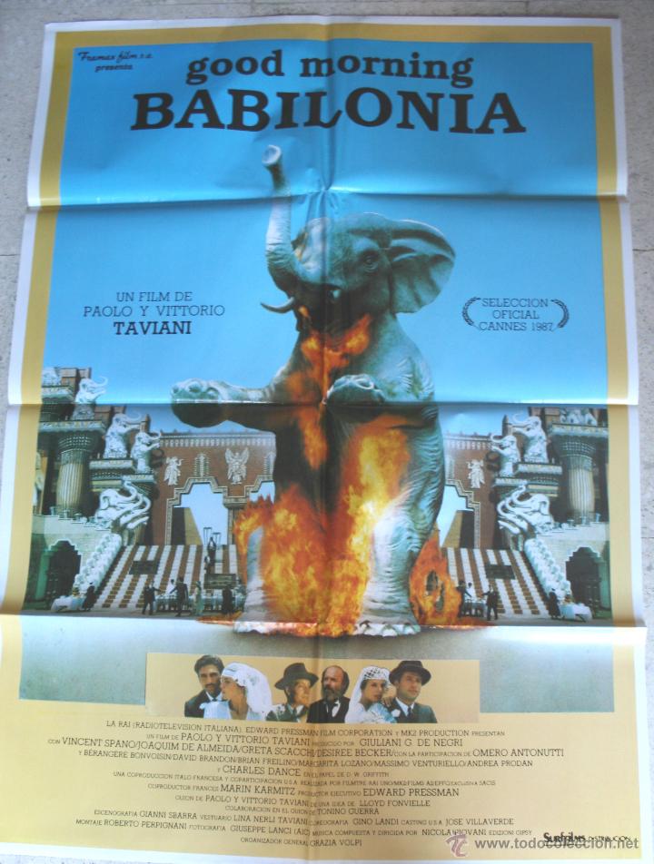 Kino: GOOD MORNING BABILONIA. CARTEL POSTER ORIGINAL. MOVIE. 70 X 100