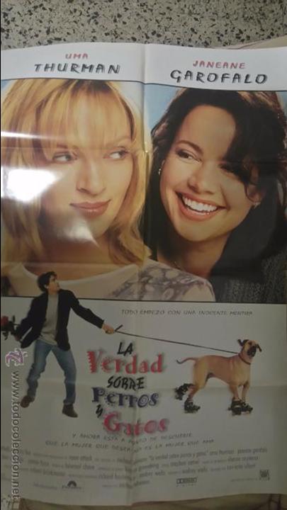 Cin&eacute;ma: LA VERDAD SOBRE PERROS Y GATOS. CARTEL POSTER. ORIGINAL. 70 X 100