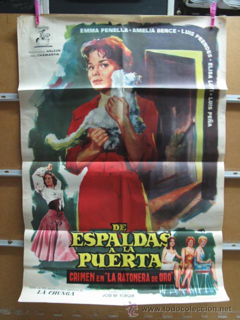 Cine: POSTER1467 DE ESPALDAS A LA PUERTA - Foto 1