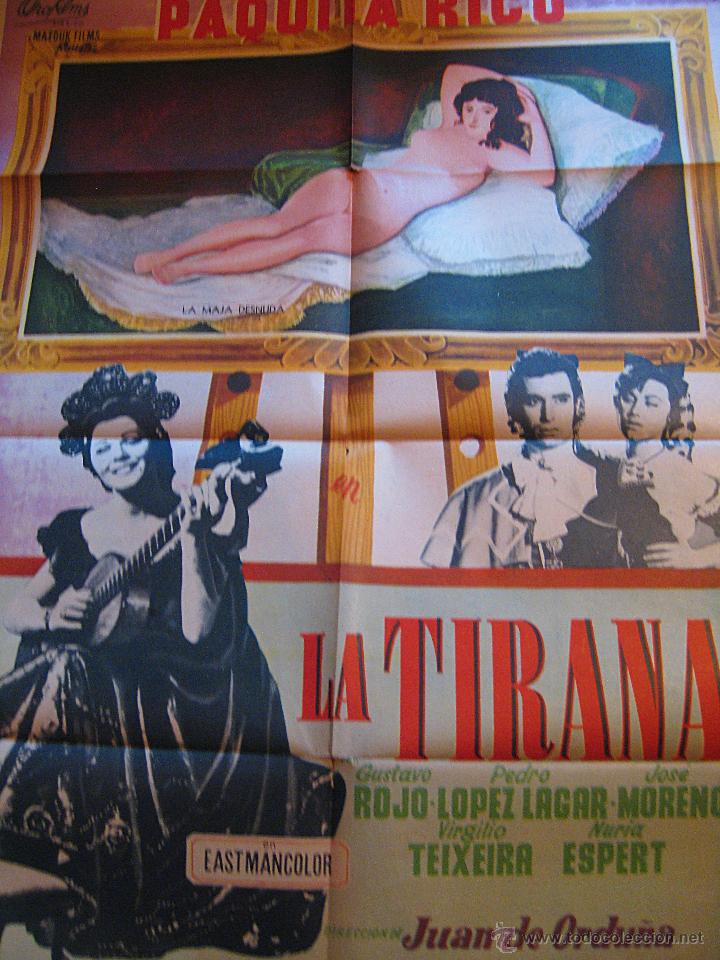 Cinema: La tirana cartel original M&eacute;xico Paquita Rico  Pedro L&oacute;pez Lagar Nuria Espert Juan de Ordu&ntilde;a