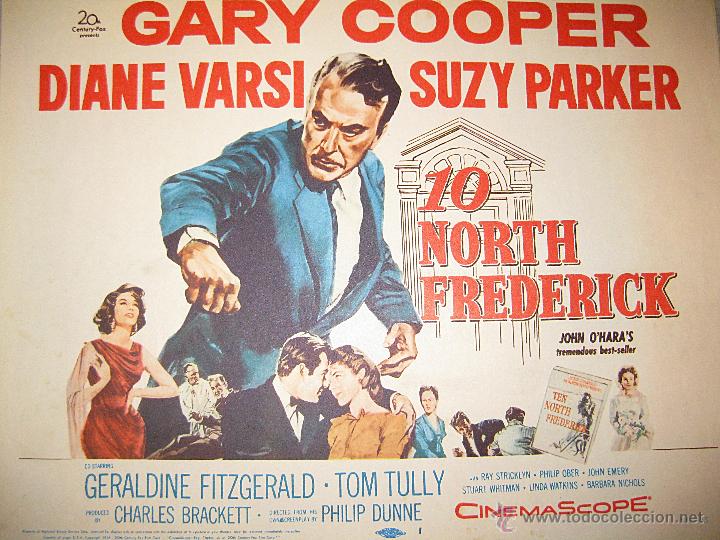 Cinema: 10, calle Frederick lobby card original Estados Unidos 10 north Frederick Gary Cooper Suzy Parker