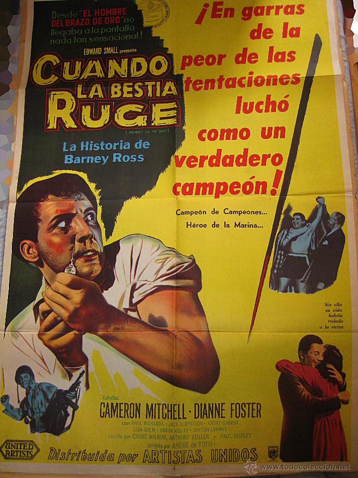 Cinema: Combate decisivo cartel original Argentina Cuando la bestia ruge Monkey on my back Cameron Mitchell