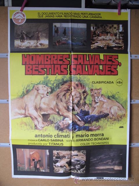 Cinema: POSTER1744 HOMBRES SALVAJES BESTIAS SALVAJES