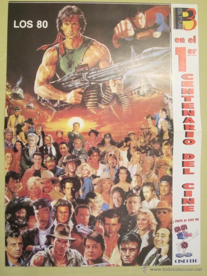 Cinema: POSTERS PANTALLA 3 COLECCION, EN EL 1er CENTENARIO DEL CINE, COMPLETA 7 POSTERS EN CARTULINA 34 X 47