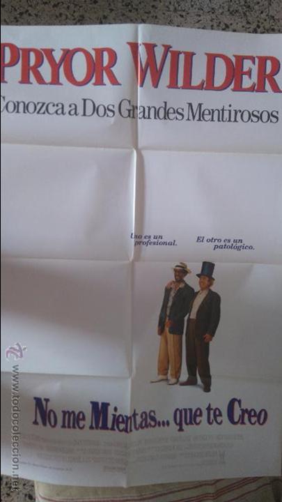 Cinema: NO ME MIENTAS... QUE TE CREO. CARTEL. POSTER. ORIGINAL. 70 X 100. ORIGINAL.