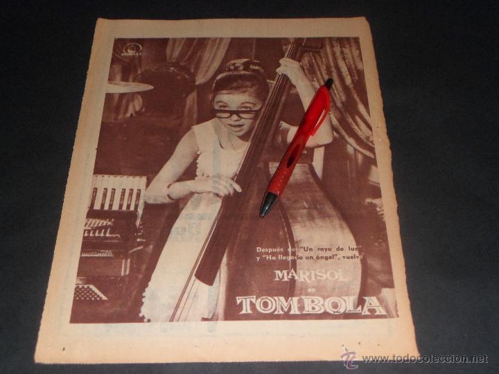 Cinema: MARISOL en TOMBOLA ~ MARILYN MONROE en VIDAS REBELDES ~ PRECIOSA PUBLICIDAD ORIGINAL DE PRENSA ~1962