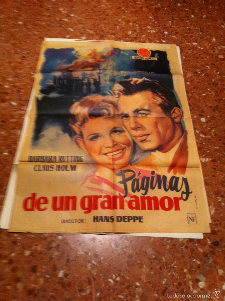 Cinema: Cartel p&aacute;ginas de un gran amor
