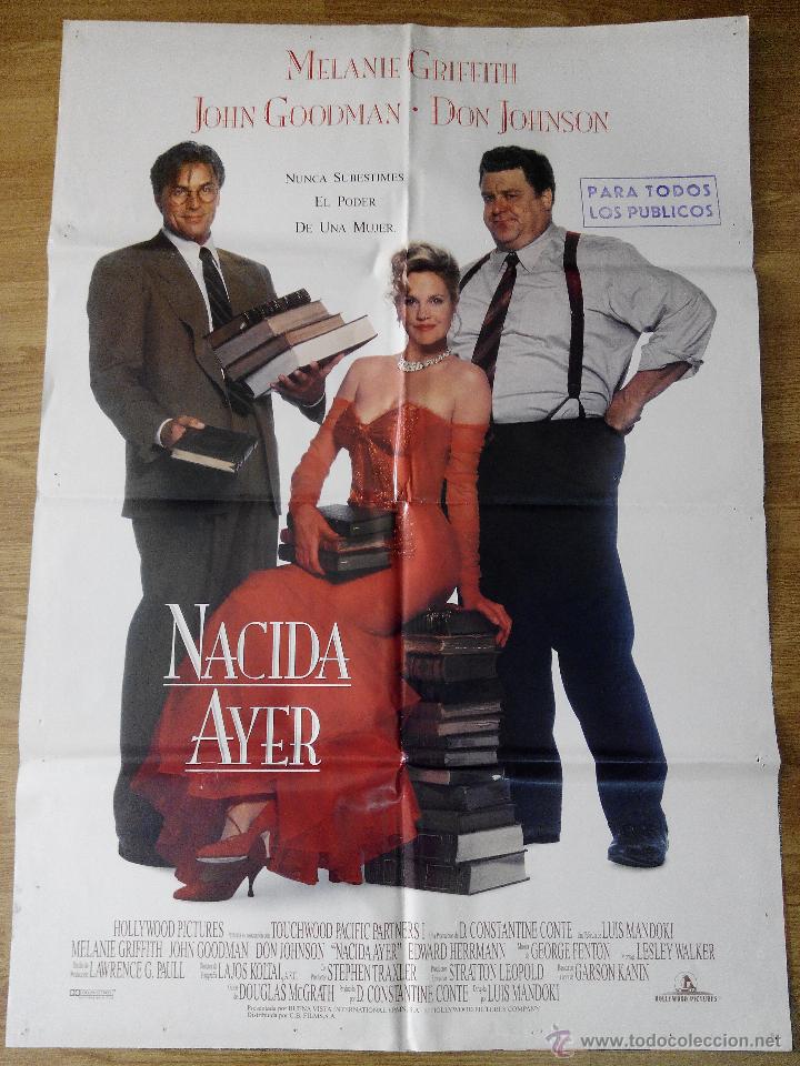 Cinema: Nacida ayer - aprox 70x100 Cartel ORIGINAL cine (L1 y 44)