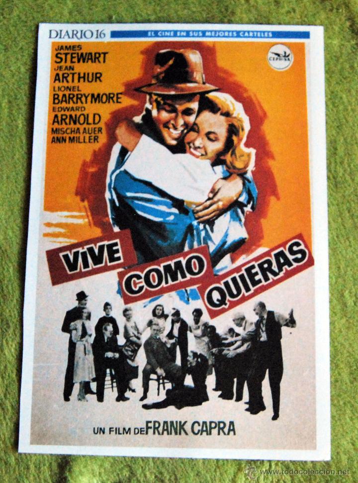 Cin&eacute;ma: CINE - VIVE COMO QUIERAS - POSTER DE 21 &times; 29 Cm.