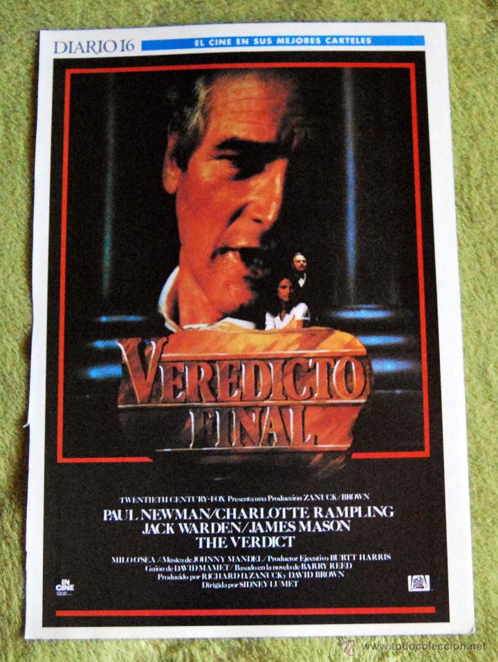 Cin&eacute;ma: CINE - VEREDICTO FINAL - POSTER DE 21 &times; 29 Cm.