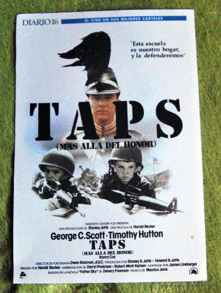 Cin&eacute;ma: CINE - TAPS, MAS ALLA DEL HONOR - POSTER DE 21 &times; 29 Cm.