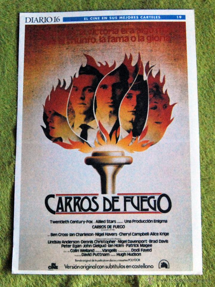 Cin&eacute;ma: CINE - CARROS DE FUEGO - POSTER DE 21 &times; 29 Cm.