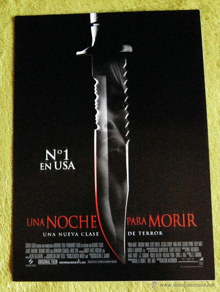 Cin&eacute;ma: CINE - UNA NOCHE PARA MORIR - POSTER DE 21 &times; 29 Cm.