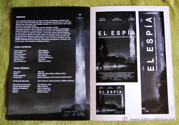 Cine: CINE - EL ESPIA - POSTER DE 21 &times; 29 Cm. - Foto 2