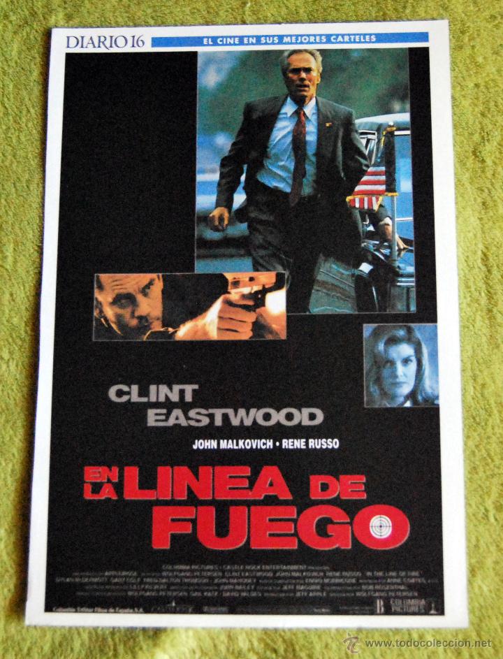 Cinema: CINE - EN LA LINEA DE FUEGO - POSTER DE 21 &times; 29 Cm.