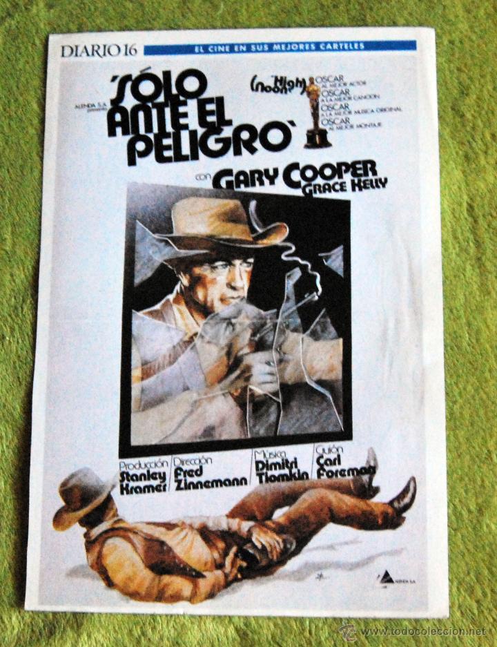 Cinema: CINE - SOLO ANTE EL PELIGRO - POSTER DE 21 &times; 29 Cm.