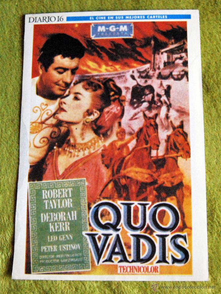 Cinema: CINE - QUO VADIS - POSTER DE 21 &times; 29 Cm.