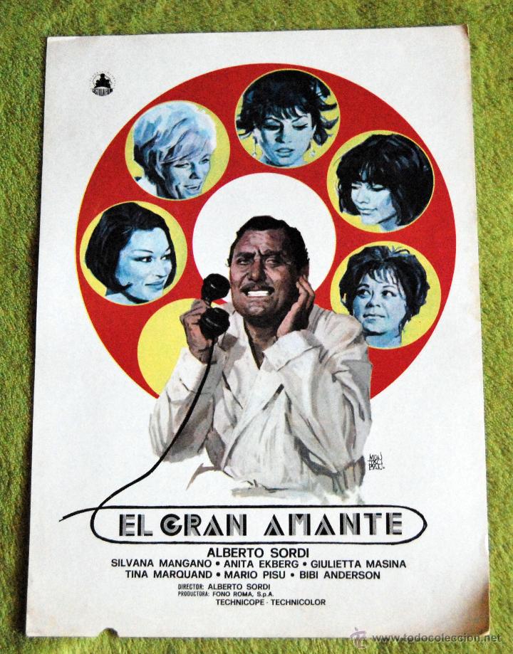 Cinema: CINE - EL GRAN AMANTE- POSTER DE 21 &times; 29 Cm.
