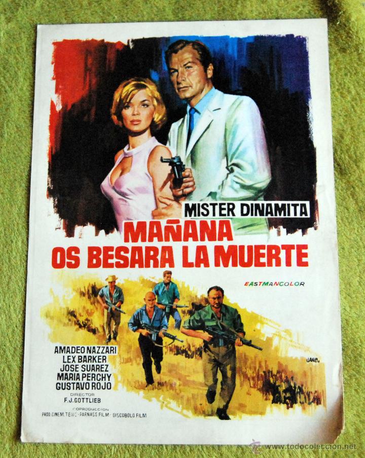 Cinema: CINE - MA&Ntilde;ANA OS BESARA LA MUERTE - POSTER DE 21 &times; 29 Cm.