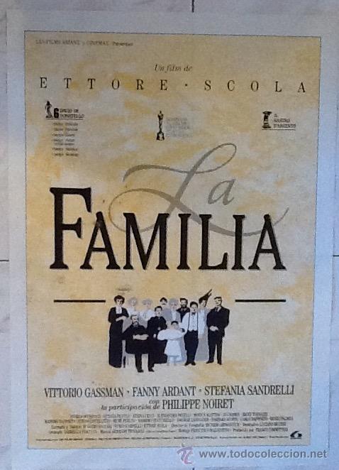 Kino: LA FAMILIA. ETTORE SCOLA. CARTEL. ENVIO INCLUIDO EN EL PRECIO.