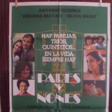 Cinéma: CARTEL CINE ORIG PARES Y NONES (1982) / 70X100 / ANTONIO RESINES / SILVIA MUNT. Lote 53343782