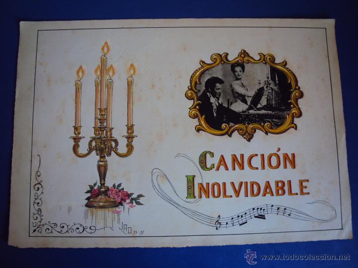 Cinema: (PA-1208)CARTEL ORIGINAL DE LA PELICULA CANCION INOLVIDABLE A&Ntilde;OS 50