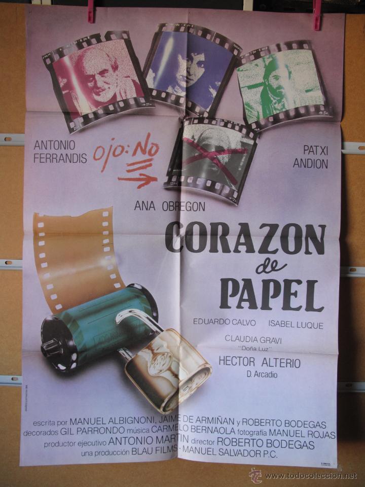 Cine: POSTER1939 CORAZON DE PAPEL - Foto 1