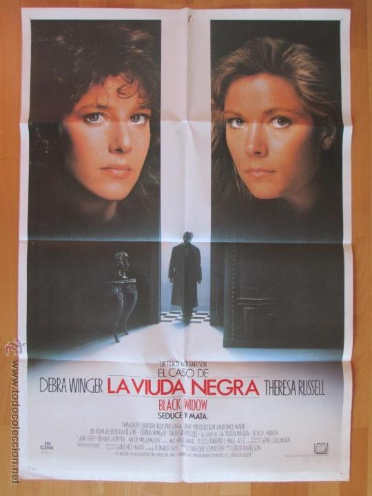 Kino: CARTEL CINE, LA VIUDA NEGRA, DEBRA WINGER, THERESA RUSSELL, 1987, C836