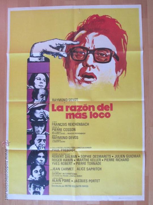 Cinema: CARTEL CINE, LA RAZON DEL MAS LOCO, RAYMOND DEVOS, 1974, C847