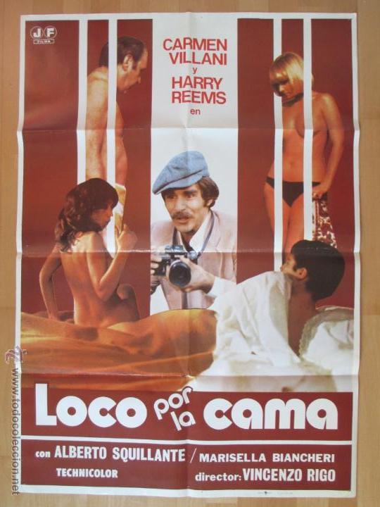Cinema: CARTEL CINE, LOCO POR LA CAMA, CARMEN VILLANI, HARRY REEMS, 1978, C856