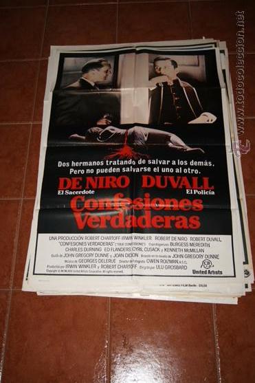 Kino: CARTEL CINE CONFESIONES VERDADERAS ROBERT DE NIRO ROBERT DUBALL