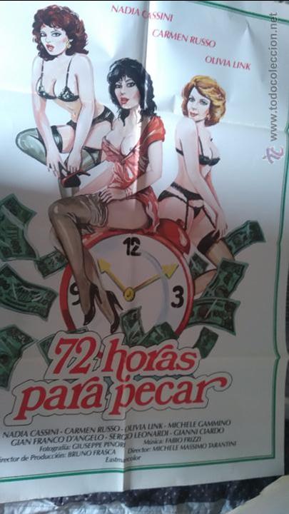 Cin&eacute;ma: 72 HORAS PARA PECAR. CARTEL O POSTER. BUEN ESTADO. 70 X 100. MOVIE. ORIGINAL