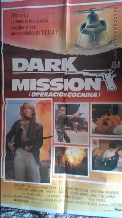 Cine: LA MISSION (OPERACI&Oacute;N COCAINA). 70 X 100. CARTEL. POSTER. MOVIE. ORIGINAL. BUEN ESTADO