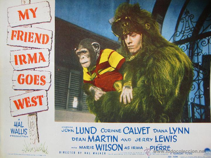 Cinema: Lote 4 lobby card originales Estados Unidos Mi amiga Irma va al Oeste Jerry Lewis Dean Martin
