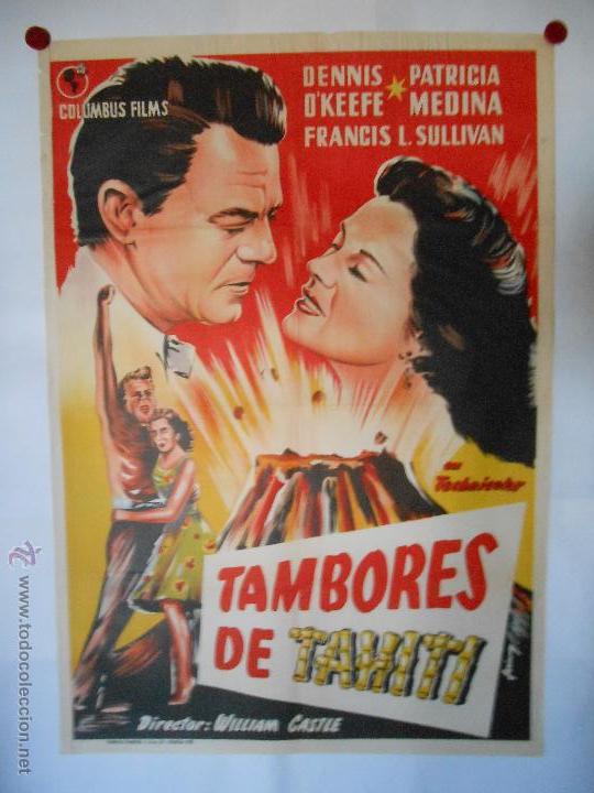 Cin&eacute;ma: CARTEL LITOGRAFICO - TAMBORES DE TAHITI - 100 X 70 CMS