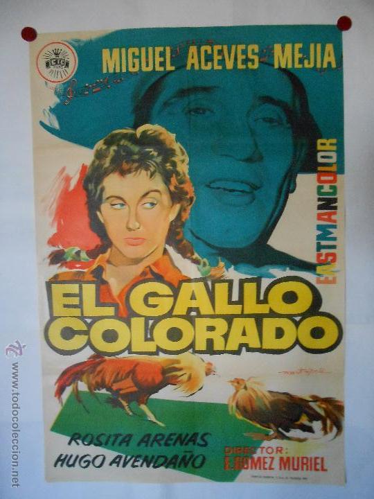 Cinema: CARTEL LITOGRAFICO - EL GALLO COLORADO - 100 X 70 CMS