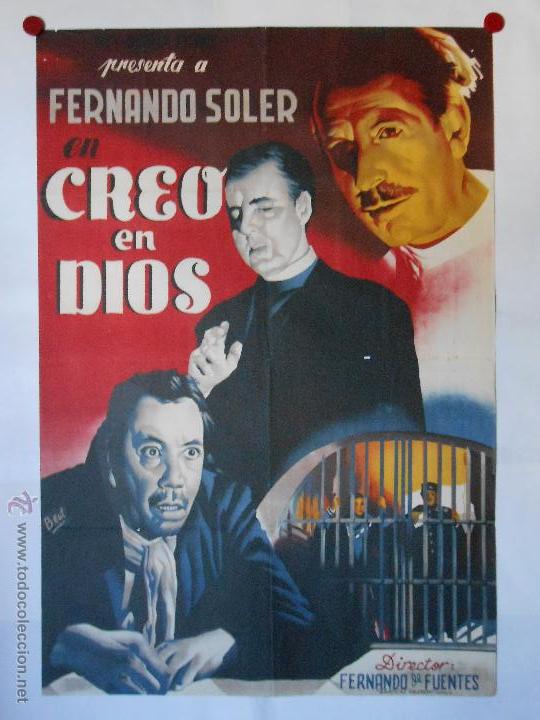Cine: CARTEL LITOGRAFICO - CREO EN DIOS - 100 X 70 CMS - Foto 1
