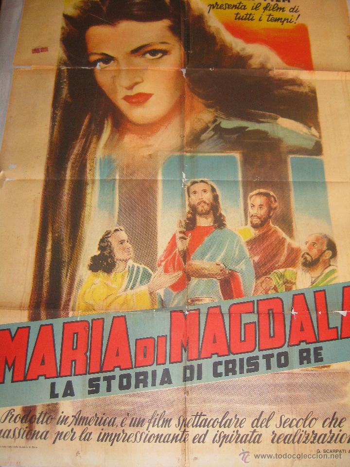 Cine: Mar&iacute;a Magdalena, pecadora de Magdala cartel Italia 1946 Medea de Novara Luis Alcoriza 140 x 99 cm